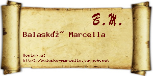 Balaskó Marcella névjegykártya
